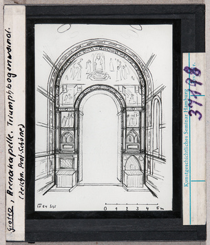 Vorschaubild zu: Giotto: Arenakapelle, Triumphbogenwand. Skizze Wolfgang Schöne 1954 